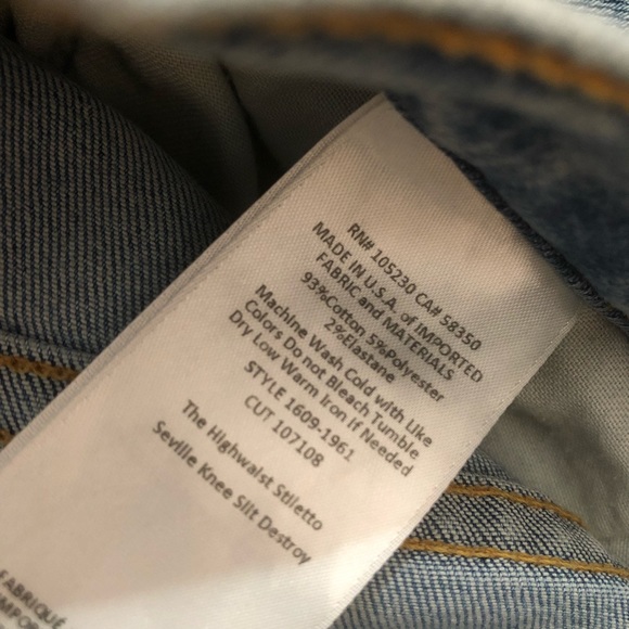 Current/Elliot High Waist Stiletto Jeans - Picture 5 of 5